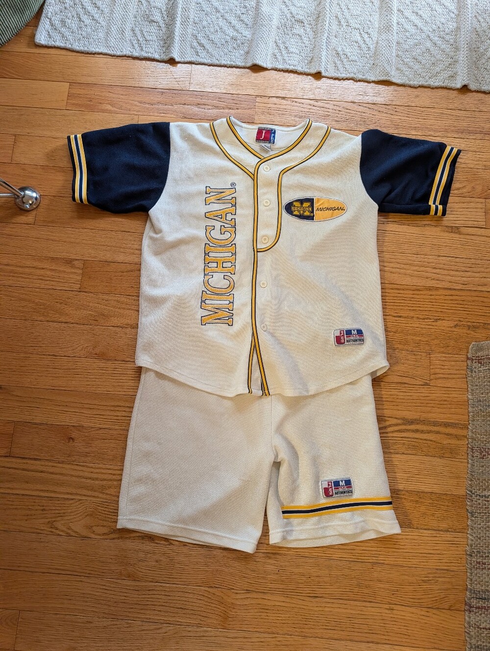 Vintage Y2K 90s 2000s J. Sports Michigan Two Piece Matching Set U Of M Retro Vtg